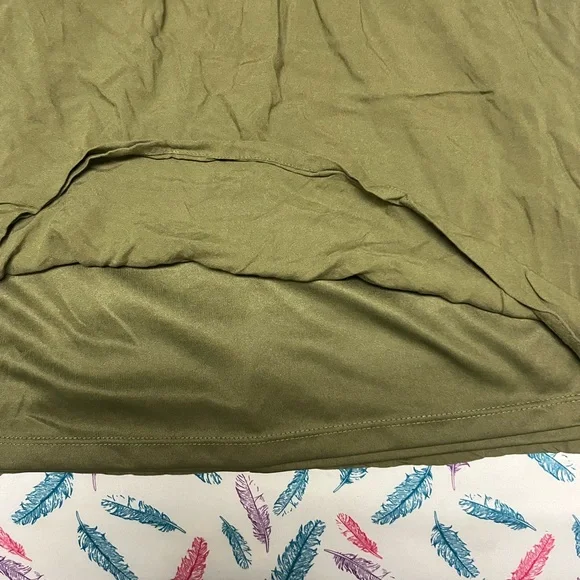 Guess Olive Green Off-Shoulder Dress - Picture 4 of 5